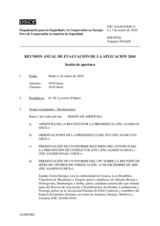 Journal of the 2010 Annual Implementation Assessment Meeting (es)