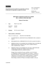 Journal of the 2010 Annual Implementation Assessment Meeting (fr)