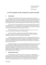 Activity Report of the Chairman-in-Office for 2004