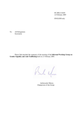 Summary of the meeting of the Informal Working Group on Gender Equality and Anti-Trafficking