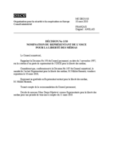 Ministerial Council Decision No. 1/10 (fr)
