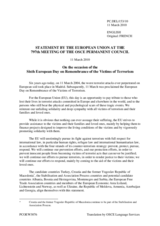 Statement by the Spanish Presidency of the Council of the European Union on the occasion of the Sixth European Day on Remembrance of the Victims of Terrorism