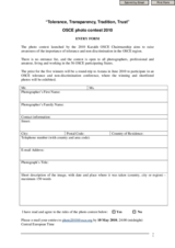 OSCE photo contest 2010 - entry form