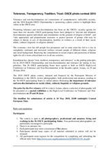 OSCE photo contest 2010 - rules and regulations