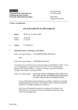 Journal of the 444th Plenary Meeting of the Forum for Security Co-operation (de)
