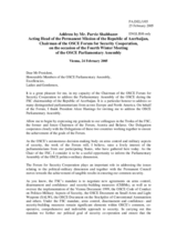 Address by the Acting Head of the Permanent Mission of the Republic of Azerbaijan, Chairman of the OSCE Forum for Security Cooperation, Mr. Parviz Shahbazov