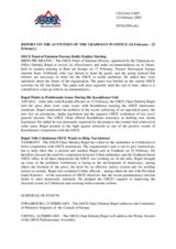 Report on the activities of the OSCE Chairman-in-Office