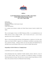 Address by OSCE Chairman-in-Office Dimitrij Rupel to the UN Security Council