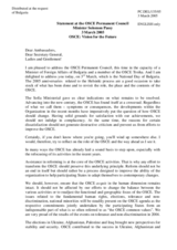 Statement by the Minister for Foreign Affairs of the Republic of Bulgaria, Mr. Solomon Passy, "OSCE: Vision for the Future"