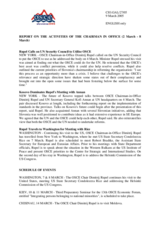 Report on the activities of the OSCE Chairman-in-Office