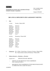 Journal of the 2005 Annual Implementation Assessment Meeting