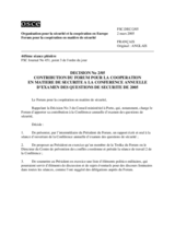 Forum for Security Co-operation Decision No. 2/05 (fr)