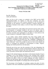 Statement by Mr. Hidayat Orudjov, State Counsellor of the Republic of Azerbaijan on ethnic policy issues