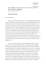 Closing remarks by Chairman Frans Engering of the Netherlands Closing remarks by Chairman Frans Engering of the Netherlands