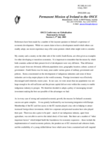 Statement by the Permanent Mission of Ireland to the OSCE, session 3 Statement by the Permanent Mission of Ireland to the OSCE, session 3