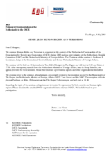 Background material: Seminar on human rights and terrorism, 18 September 2003