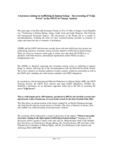 Movie and discussion on trafficking in human beings