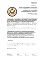 Remarks by the delegation of the United States, session 1