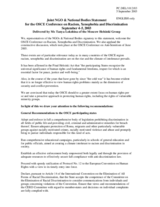 Joint NGO and National Bodies statement, presented by Tanya Lokshina of the Moscow Helsinki Group, closing session