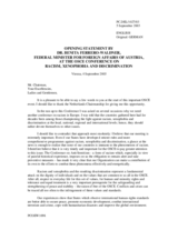 Statement by Dr. Benita Ferrero Waldner, Federal Minister of Foreign Affairs of Austria, opening session