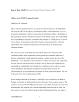 Address to the OSCE Permanent Council