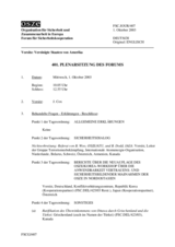 Journal of the 401st Plenary Meeting of the Forum for Sercurity Co-operation (de)