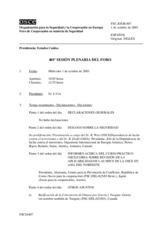Journal of the 401st Plenary Meeting of the Forum for Sercurity Co-operation (es)