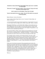 Joint statement by Amnesty International, Human Rights Watch, and the Lawyers' Committee for Human Rights, session 4