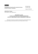 Forum for Security Co-operation Decision No. 8/03