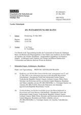 Journal of the 451st Plenary Meeting of the Permanent Council (de)