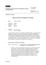 Journal of the 450th Plenary Meeting of the Permanent Council (fr)