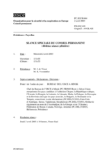 Journal of the 444th Special Plenary Meeting of the Permanent Council (fr)