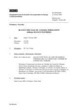 Journal of the 438th Special Plenary Meeting of the Permanent Council (fr)