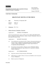 Journal of the 400th Plenary Meeting of the Forum for Security Co-operation