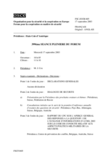 Journal of the 399th Plenary Meeting of the Forum for Security Co-operation (fr)