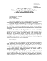 Address by the Minister of Foreign Affairs of the Republic of Tajikistan