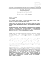 Statement by the Minister of Foreign Affairs of Belgium