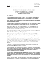 Statement by the Ambassador of Canada to the OSCE