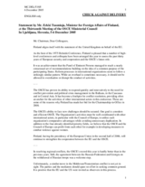 Statement by the Minister for Foreign Affairs of Finland