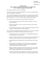 Statement of the Deputy Special Co-ordinator of the Stability Pact