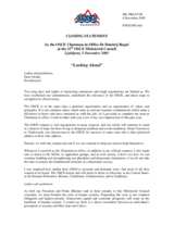 Closing Statement by the Chairman-in-Office, Dimitrij Rupel