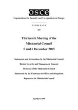 Ljubljana Ministerial Council Document