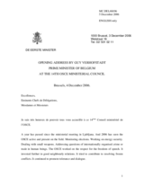 Opening Address by Guy Verhofstadt, Prime Minister of Belgium