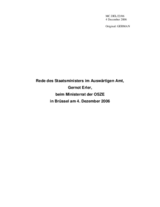 Speech by Gernot Erler, Minister of State at the Federal Foreign Office (de)