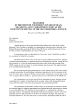 Statement by Minister for Foreign Affairs Miguel Angel Moratinos Cuyabe