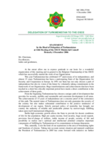 Statement by the Head of Delegation of Turkmenistan