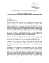 Address by Milan Rocen,  Minister of Foreign Affairs of the Republic of Montenegro