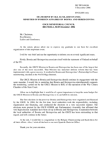 Statement by H.E. Dr Mladen Ivanic, Minister of Foreign Affairs of Bosnia and Herzegovina