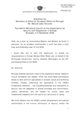 Statement by H.E. Ambassador Manuel Lobo Antunes, Secretary of State for European Affairs, Portugal