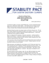 Remarks by Michael Mozur, Deputy Special Coordinator of the  Stability Pact for South East Europe